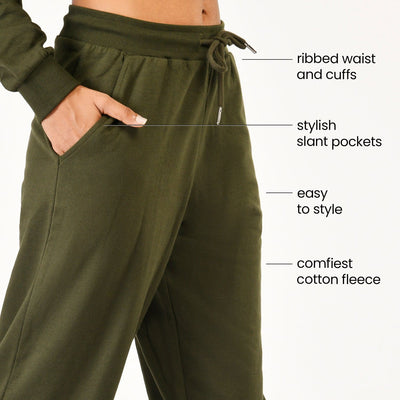 get cosy joggers - olive green