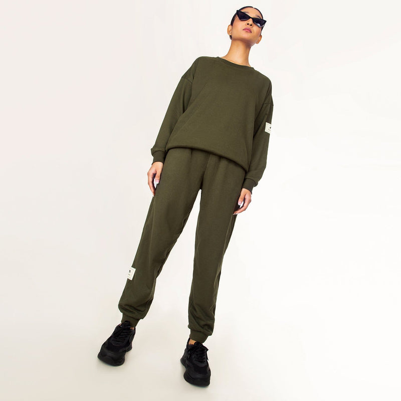 get cosy joggers - olive green