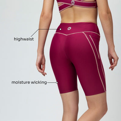 high waist and moisture wicking cycling shorts for girls 