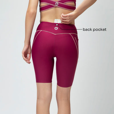 biker shorts for women with back pocket