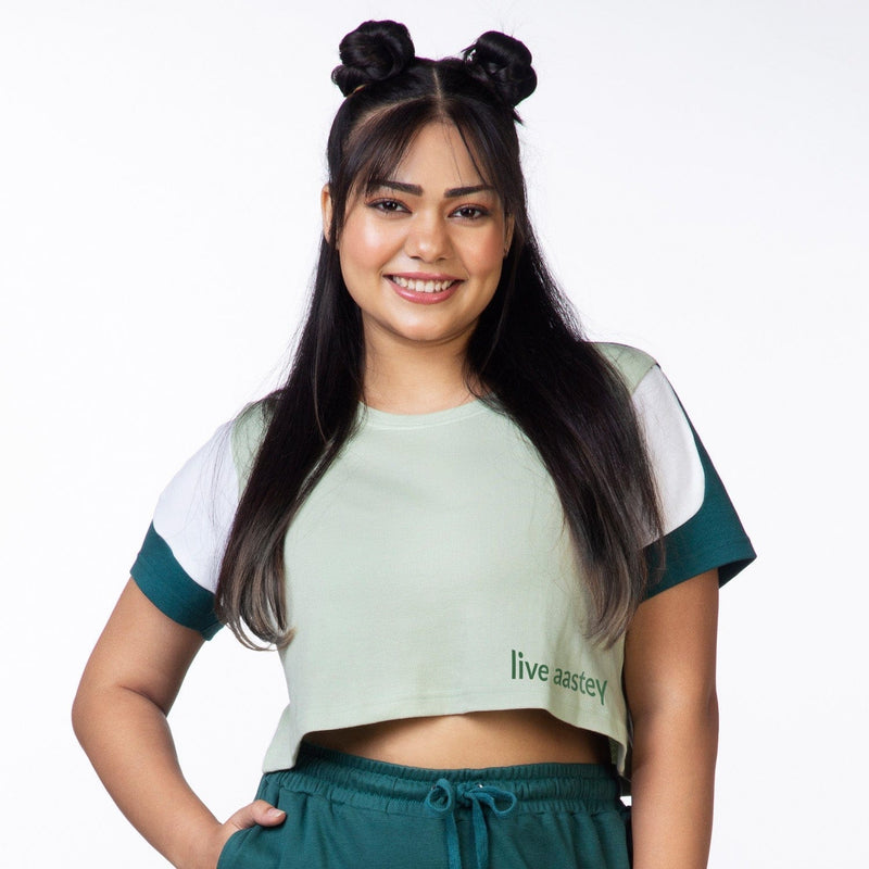 am-to-pm crop top - forest green
