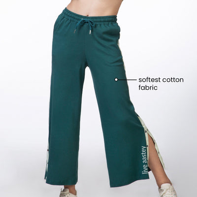 am-to-pm wide leg pants - forest green