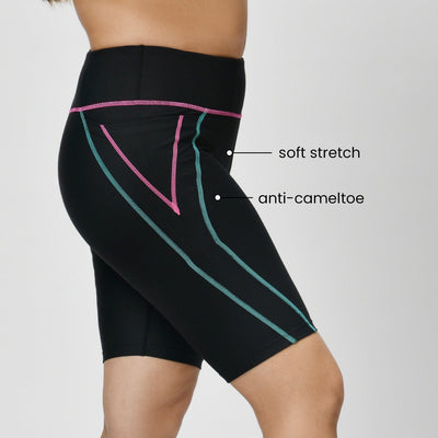 picture of cycling shorts ladies with soft stretch  