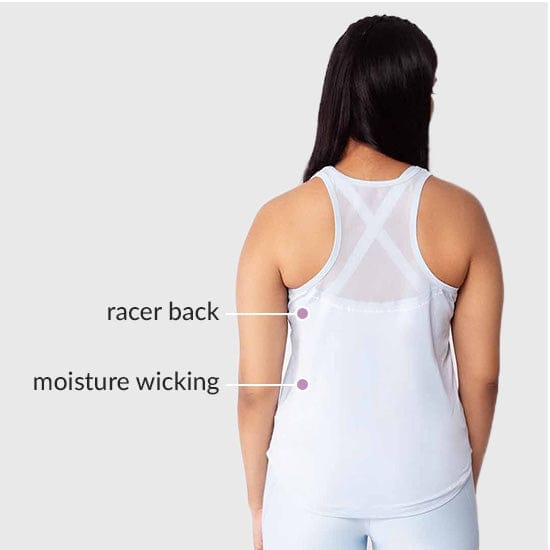 blue tank top with racerback